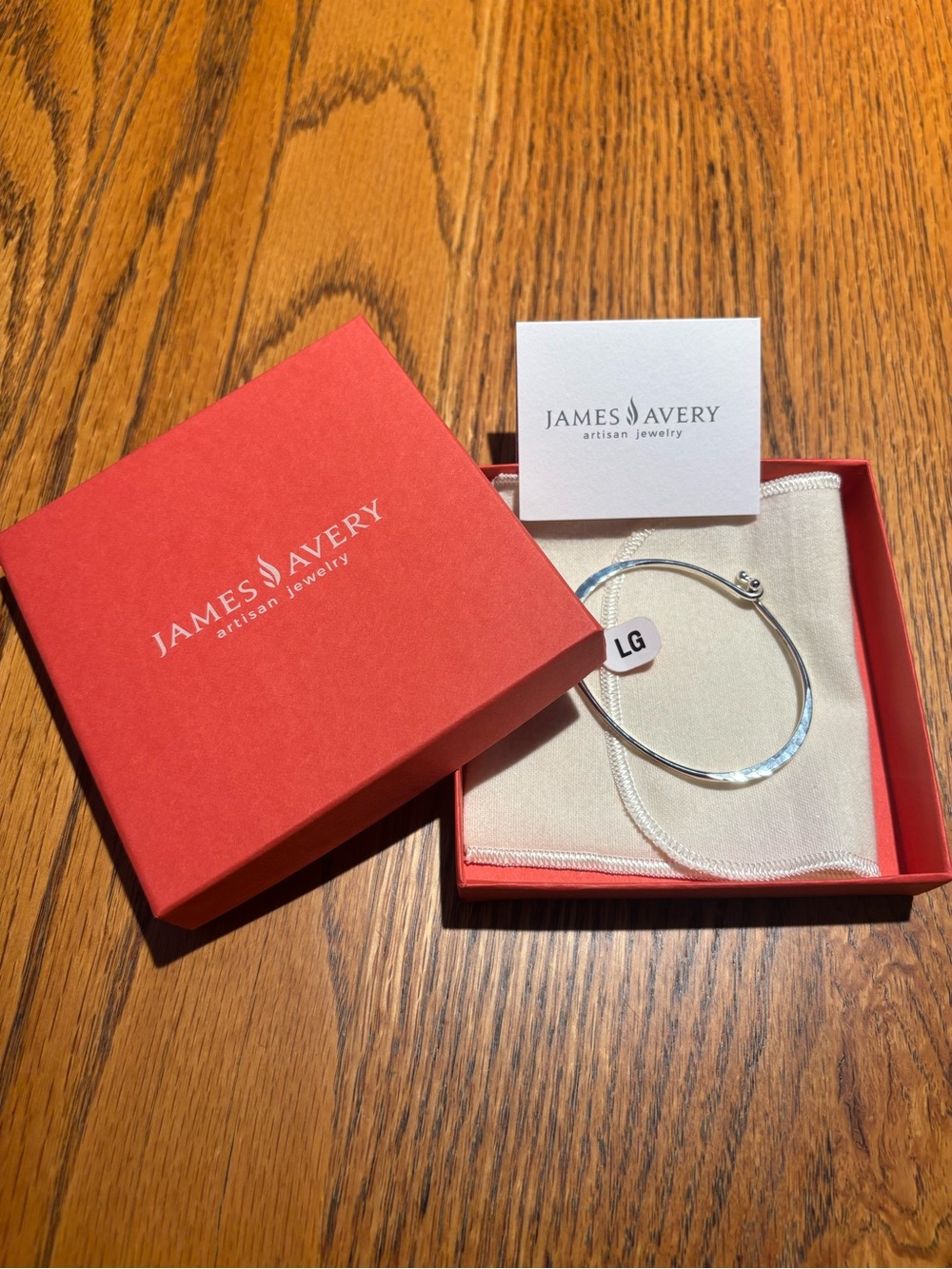 James Avery Sterling Hammered Hook On Bracelet - NWT